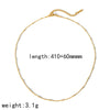 Wholesale Niche Geometric Ushape Titanium Steel 18K Gold Electroplated Women's Beaded Clavicle Necklace