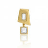 Wholesale Niche Highend Geometric Electroplated Stainless Steel Earrings With Irregular Trapezoidal And Square Zircon