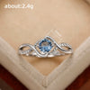 Wholesale Niche Highend Light Luxury Women's Copper Zircon Waveshaped Geometric Ring
