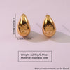 Wholesale Niche Light Luxury Water Drop Shape Butterflystar Pattern Titanium Steel Earrings With Electroplating