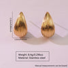 Wholesale Niche Light Luxury Water Drop Shape Butterflystar Pattern Titanium Steel Earrings With Electroplating