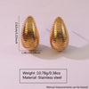 Wholesale Niche Light Luxury Water Drop Shape Butterflystar Pattern Titanium Steel Earrings With Electroplating