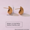 Wholesale Niche Light Luxury Water Drop Shape Butterflystar Pattern Titanium Steel Earrings With Electroplating