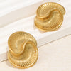 Wholesale Niche Luxury Geometric Stainless Steel 18K Goldplated Earrings For Women