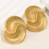 Wholesale Niche Luxury Geometric Stainless Steel 18K Goldplated Earrings For Women