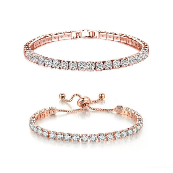 Wholesale Niche Simple Geometric Copper Zircon Unisex Bracelet Jewelry Accessories