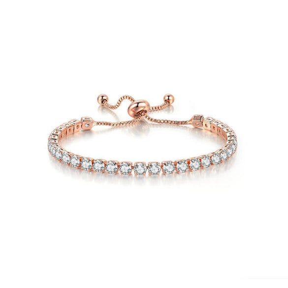 Wholesale Niche Simple Geometric Copper Zircon Unisex Bracelet Jewelry Accessories