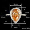 Wholesale Niche Simple Light Luxury Yellow Fashion Jewelry Copper Zircon Microinlaid Water Drop Ring