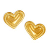 Wholesale Niche Stainless Steel Heart Geometric Electroplated Women's Earrings