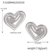 Wholesale Niche Stainless Steel Heart Geometric Electroplated Women's Earrings