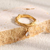 Wholesale Niche Style Geometric Drop Shape Stainless Steel Pvd Furnace Vacuum Real Gold Plated Jewelry For Women