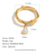 Wholesale Niche Style Geometric Drop Shape Stainless Steel Pvd Furnace Vacuum Real Gold Plated Jewelry For Women