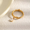 Wholesale Niche Style Geometric Drop Shape Stainless Steel Pvd Furnace Vacuum Real Gold Plated Jewelry For Women