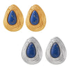 Wholesale Niche Style Geometric Dropshaped Titanium Steel Earrings Electroplated With Gold For Women