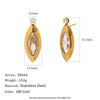 Wholesale Niche Style Geometric Stainless Steel 18K Gold Plated Stud Earrings For Women