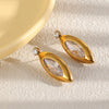 Wholesale Niche Style Geometric Stainless Steel 18K Gold Plated Stud Earrings For Women