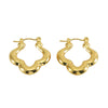 Wholesale Niche Style Heart Pattern 316L Stainless Steel 18K Electroplated Women's Earrings