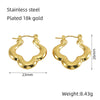 Wholesale Niche Style Heart Pattern 316L Stainless Steel 18K Electroplated Women's Earrings