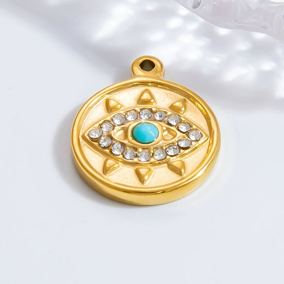 Wholesale Niche Style Totem Pattern Stainless Steel Electroplated Jewelry Necklace Pendant