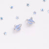 Wholesale Niche Style Women's Earrings With Cat's Eye Stone Star Pattern 925 Silver Needle Brass Inlaid Zircon Real Gold Plating