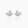 Wholesale Niche Style Women's Earrings With Cat's Eye Stone Star Pattern 925 Silver Needle Brass Inlaid Zircon Real Gold Plating