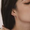 Wholesale Niche Temperament Zircon Beaded Earrings With Stainless Steel 18K Real Gold Electroplated Ear Buckle Geometric Style