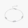 Wholesale Niche Women's Mobius S925 Sterling Silver Inlaid Zircon Bracelet