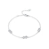 Wholesale Niche Women's Mobius S925 Sterling Silver Inlaid Zircon Bracelet
