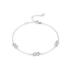 Wholesale Niche Women's Mobius S925 Sterling Silver Inlaid Zircon Bracelet