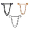 Wholesale Nipple Ring Stainless Steel Geometric Style Electroplating Peach Heart Piercing Jewelry