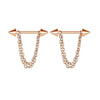 Wholesale Nipple Ring Stainless Steel Geometric Style Electroplating Peach Heart Piercing Jewelry