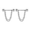 Wholesale Nipple Ring Stainless Steel Geometric Style Electroplating Peach Heart Piercing Jewelry