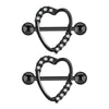 Wholesale Nipple Ring Stainless Steel Geometric Style Electroplating Peach Heart Piercing Jewelry