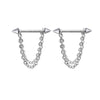 Wholesale Nipple Ring Stainless Steel Geometric Style Electroplating Peach Heart Piercing Jewelry