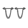 Wholesale Nipple Ring Stainless Steel Geometric Style Electroplating Peach Heart Piercing Jewelry