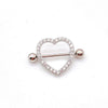 Wholesale Nipple Ring Stainless Steel Moon And Flower Shaped Electroplated For Women