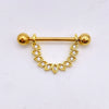 Wholesale Nipple Ring Stainless Steel Moon And Flower Shaped Electroplated For Women