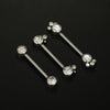 Wholesale Nipple Ring Stainless Steel Round Zircon Geometric Diamond Women's Chest Piercing Jewelry