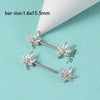 Wholesale Nipple Ring Stainless Steel Zircon Heartshaped Clover Rabbit Animal Snakeshaped Polished