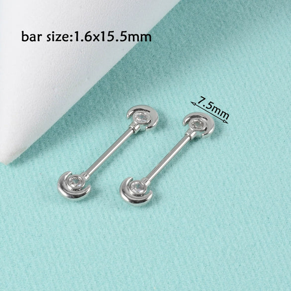 Wholesale Nipple Ring Stainless Steel Zircon Heartshaped Clover Rabbit Animal Snakeshaped Polished