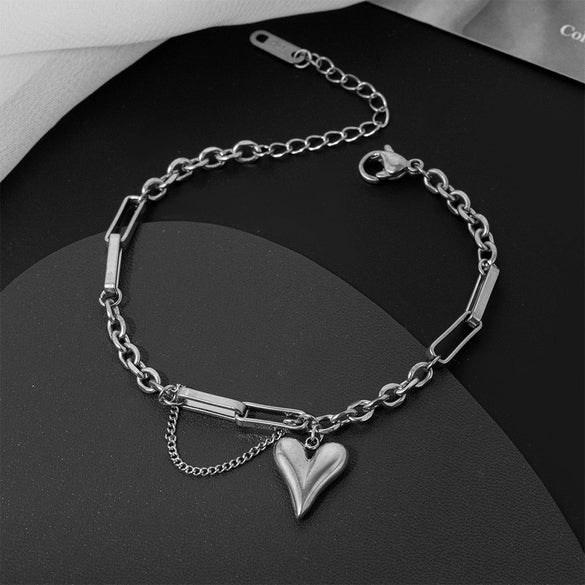 Wholesale Nonfading Fashion Women's Geometric Flower And Insect Pattern Electroplated Titanium Steel Bracelet