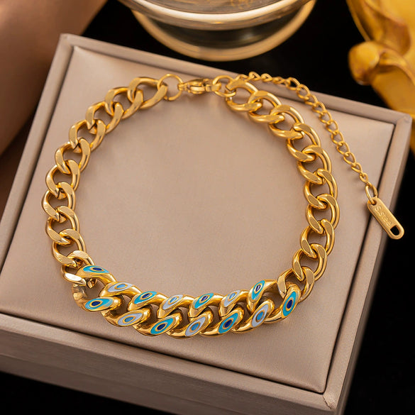 Wholesale Nonfading New Electroplated Geometric Titanium Steel Bracelet For Women