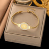Wholesale Nonfading New Electroplated Geometric Titanium Steel Bracelet For Women