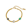 Wholesale Nonfading New Electroplated Geometric Titanium Steel Bracelet For Women