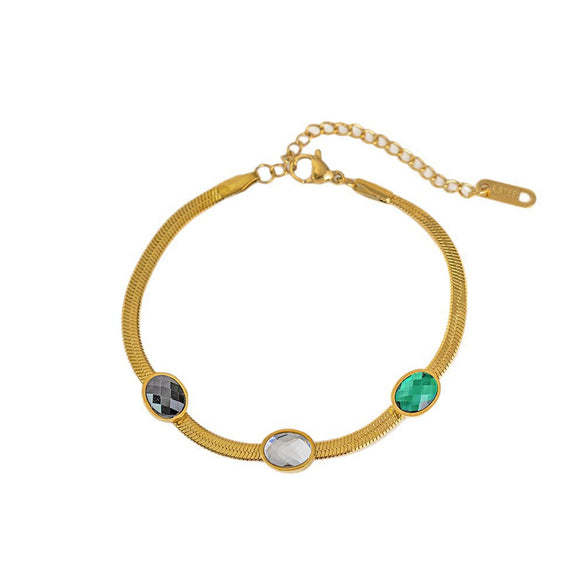 Wholesale Nonfading New Electroplated Geometric Titanium Steel Bracelet For Women
