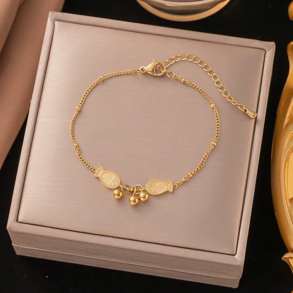 Wholesale Nonfading New Electroplated Geometric Titanium Steel Bracelet For Women