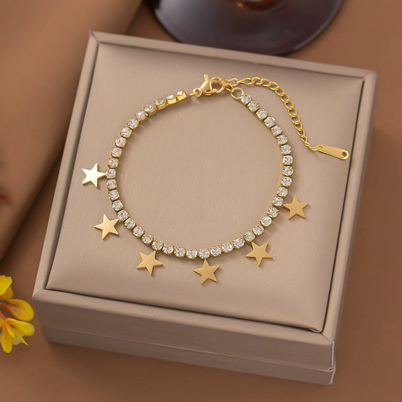 Wholesale Nonfading New Electroplated Geometric Titanium Steel Bracelet For Women
