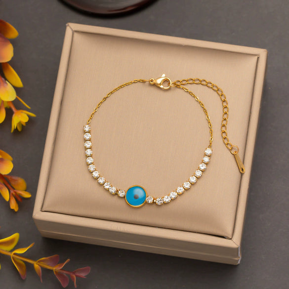 Wholesale Nonfading New Electroplated Geometric Titanium Steel Bracelet For Women