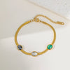 Wholesale Nonfading New Electroplated Geometric Titanium Steel Bracelet For Women