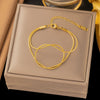 Wholesale Nonfading New Electroplated Geometric Titanium Steel Bracelet For Women